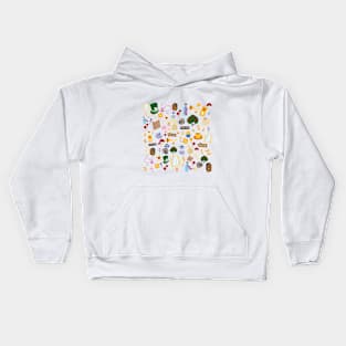 Alice in Wonderland paper cut illustration Kids Hoodie